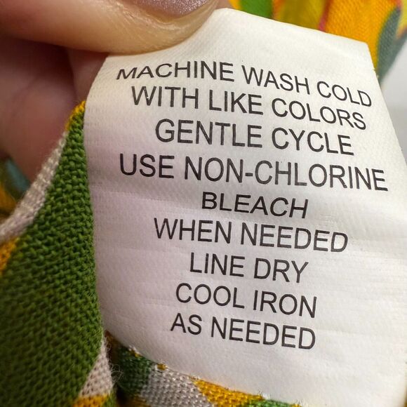 Vacation Coverup Womens Yellow Tropical Flutter Sleeve Beach Hibiscus Flowy - Picture 5 of 8